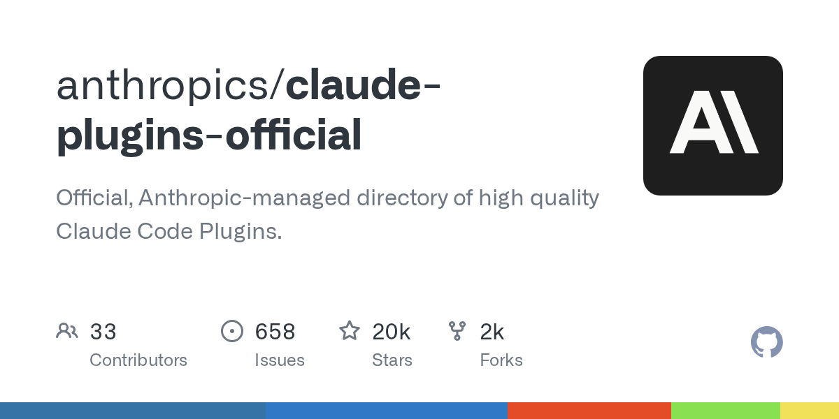Anthropic 官方 claude-plugins-official marketplace repo 預覽