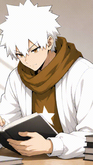 翻書 loop 動畫預覽 — 8 秒 129 幀，首末對位漂亮 SSIM 0.89