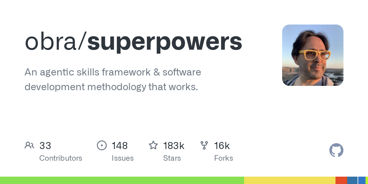 obra/superpowers GitHub repo 社群預覽,zenbu-powers 致敬的源頭專案